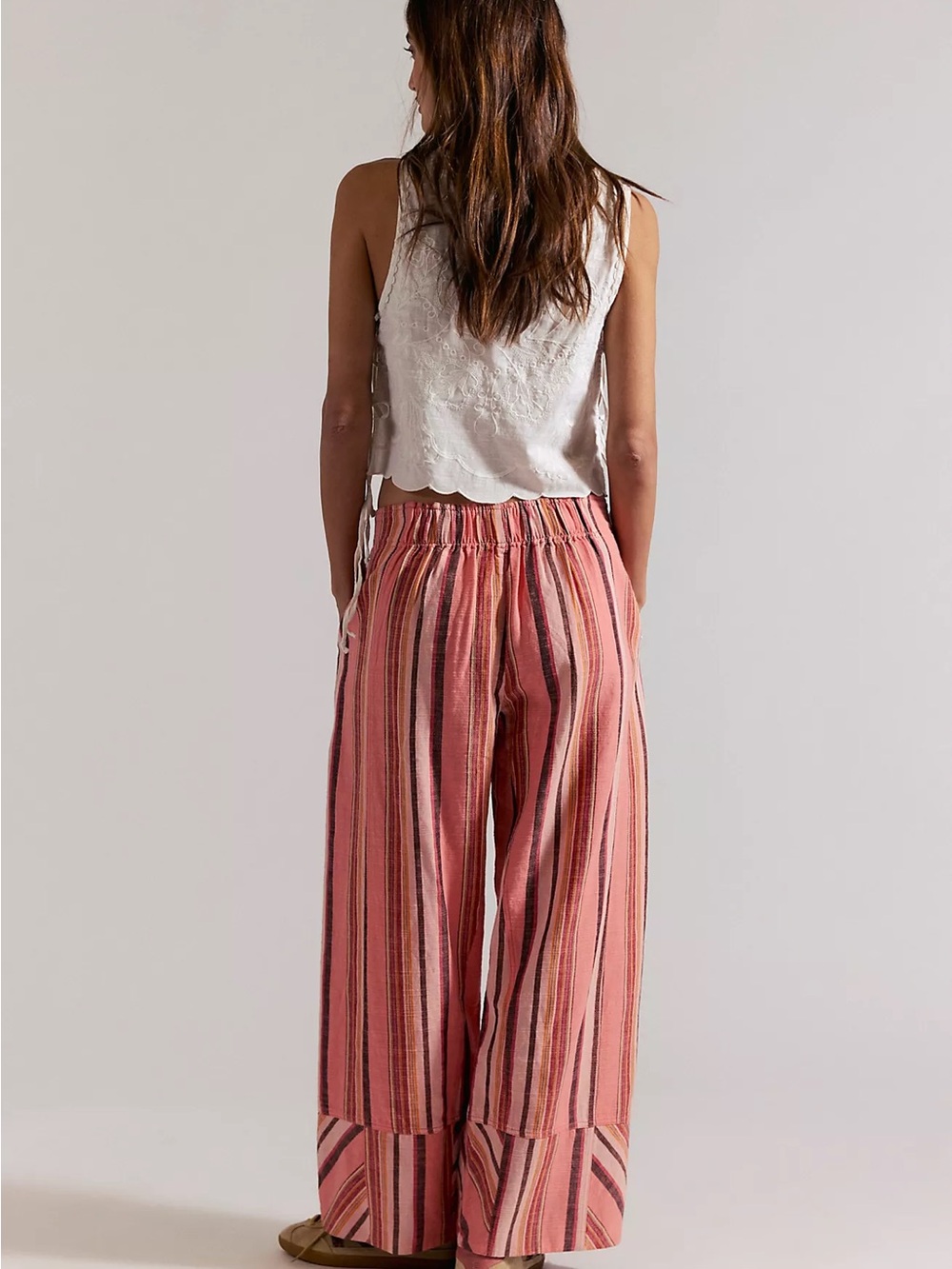 Day's End Linen Striped Pull-On Pants - Picture 2 of 4